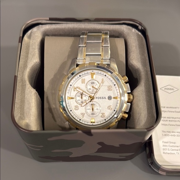 Fossil Two-Tone Chronograph Watch - Picture 1 of 3